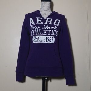 Aeropostale purple pullover hoodie (XS/TP)